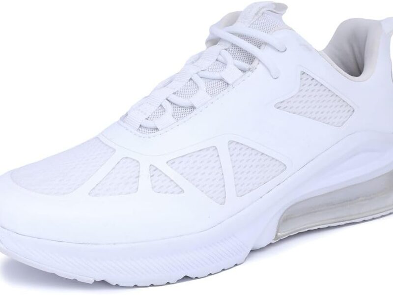 Men's Sneakers - Air Cushion Lace-Up Running Shoe - Lightweight and Comfortable Athletic Footwear for Everyday Wear and Fitness Training