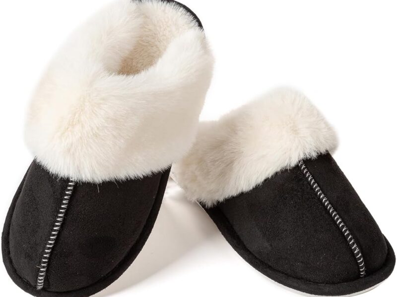 Women's Slippers Soft Plush Winter Warm House Shoes Slip on Fluffy Fur Slippers