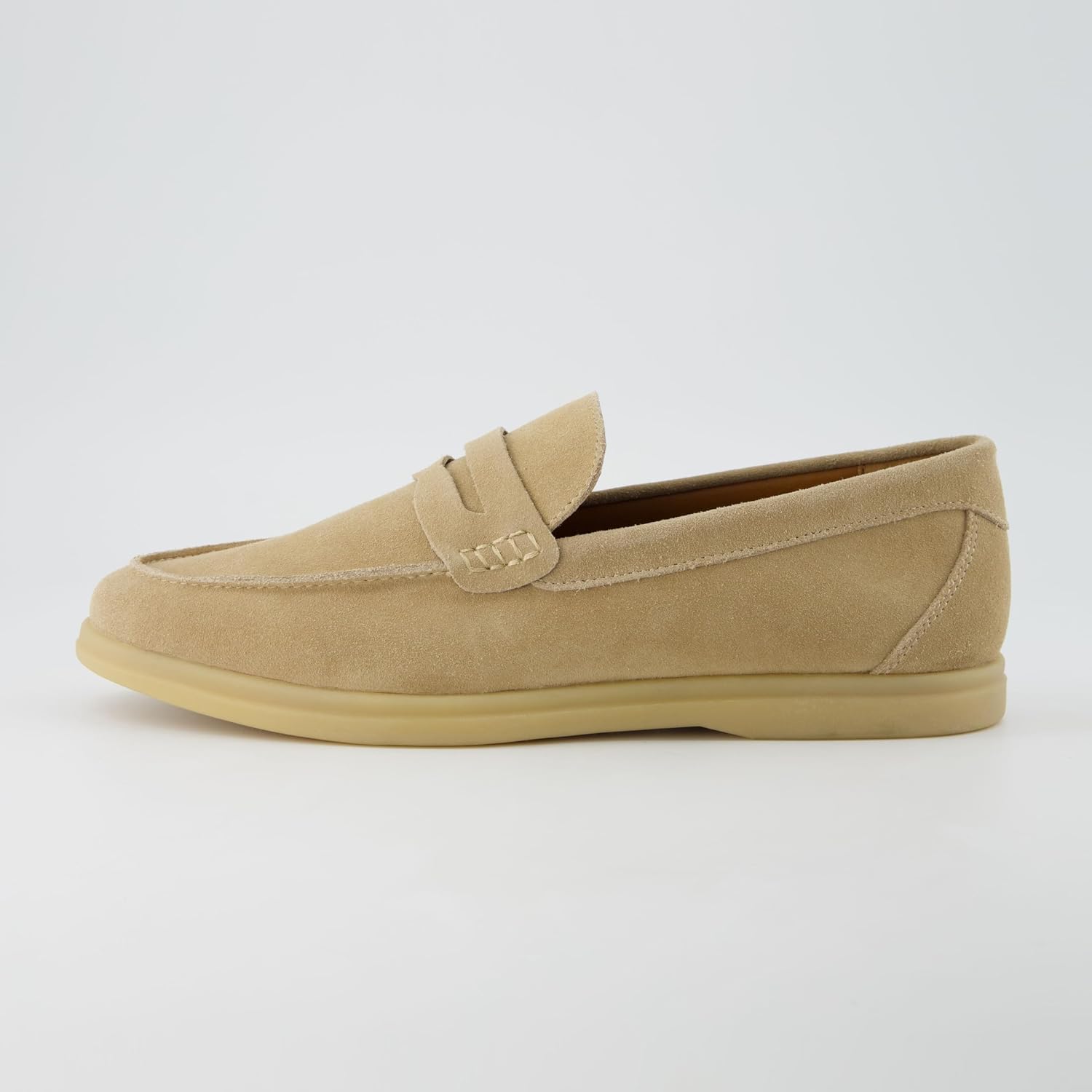 Men's Genuine Leather Slip-On Casual Penny Loafers – Memory Foam, Rubber Sole - Image 2