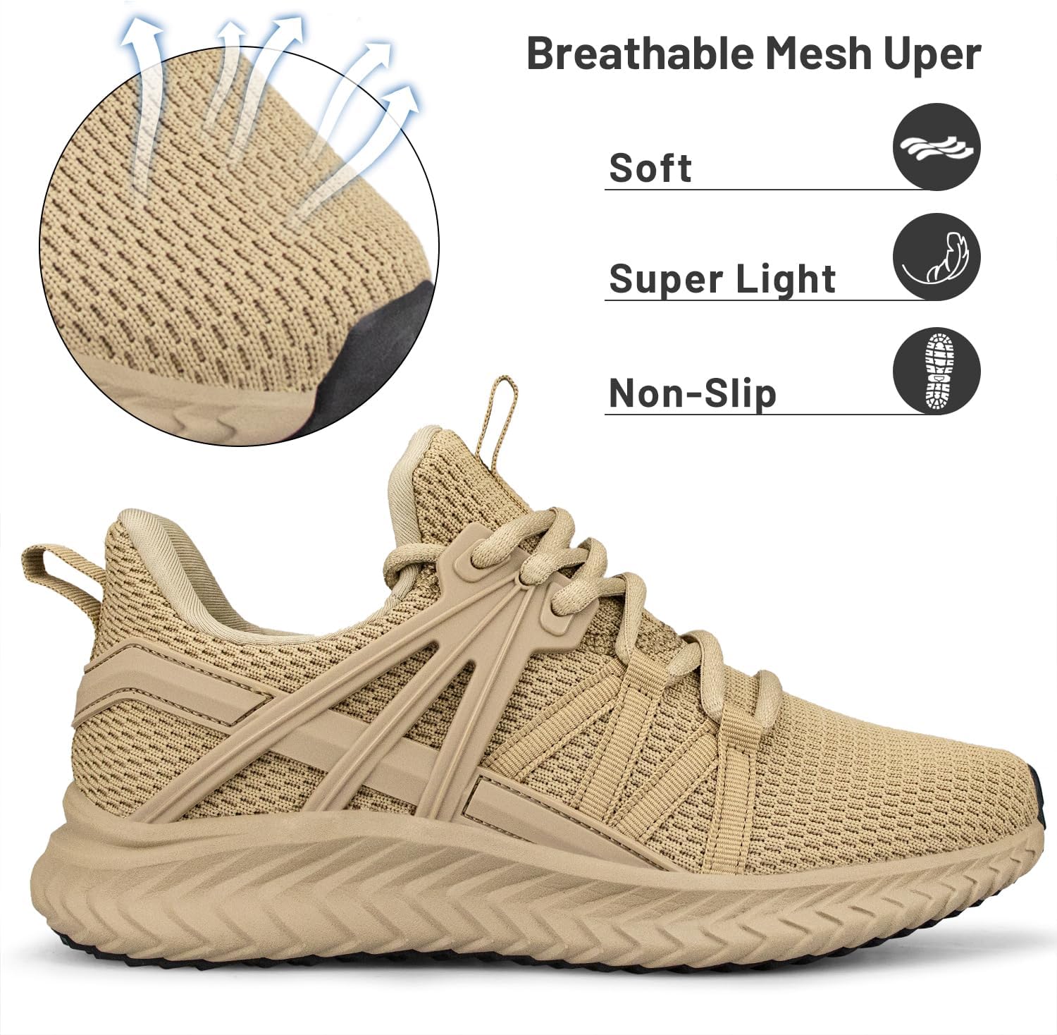 Slip On Sneakers Walking Tennis Shoes Lightweight Casual Sneakers for Gym Travel Work - Image 2