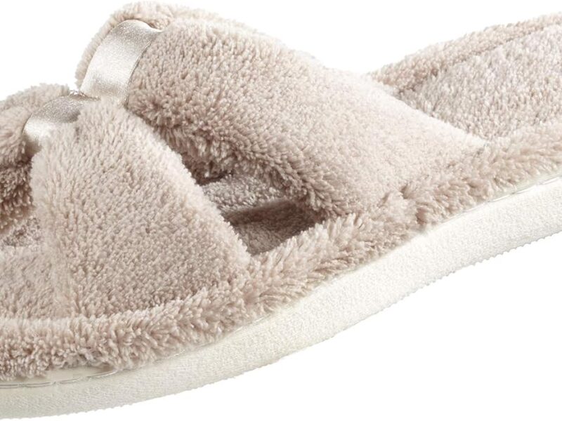 Women's Signature X-Slide Slipper, Satin Trim with Memory Foam