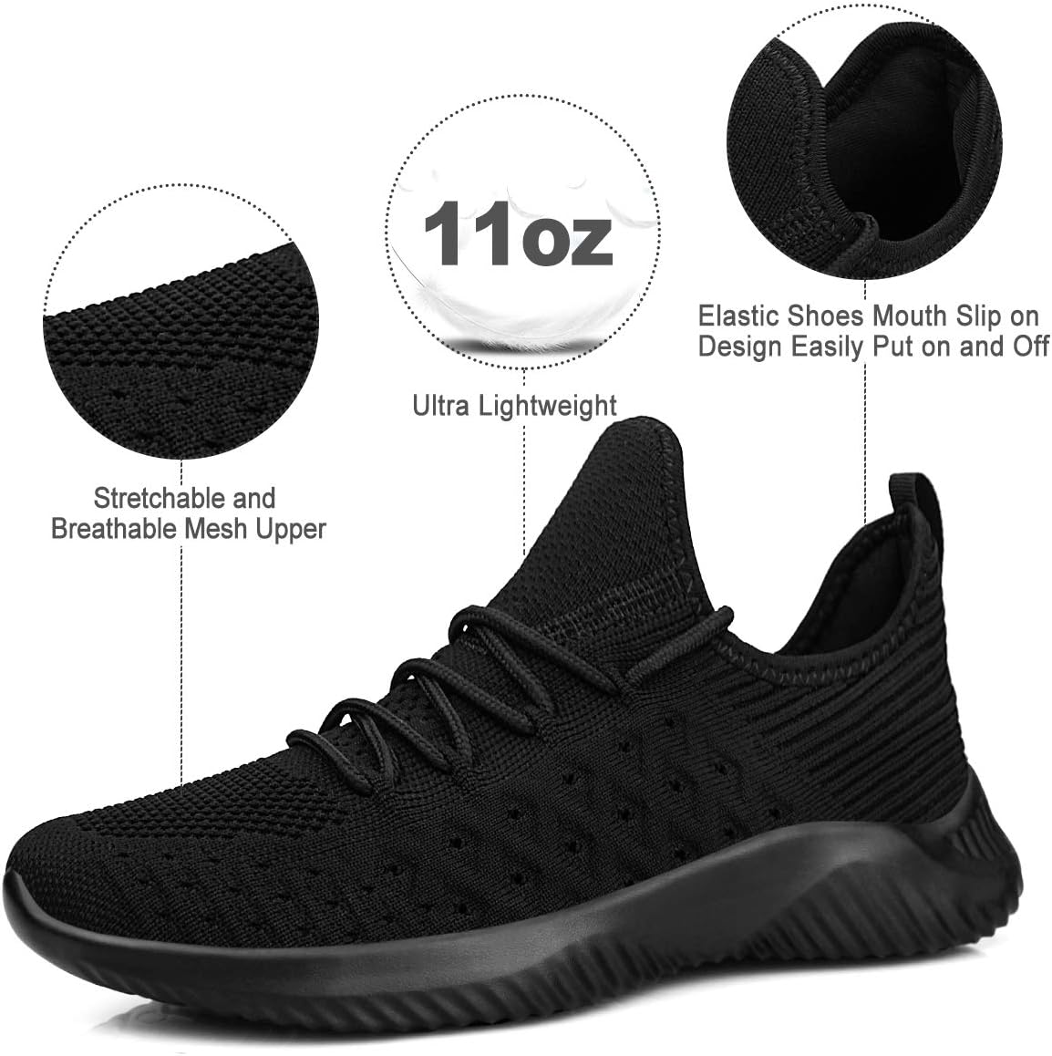 Slip On Walking Shoes Non Slip Running Shoes Breathable Workout Shoes Lightweight Gym Sneakers - Image 2
