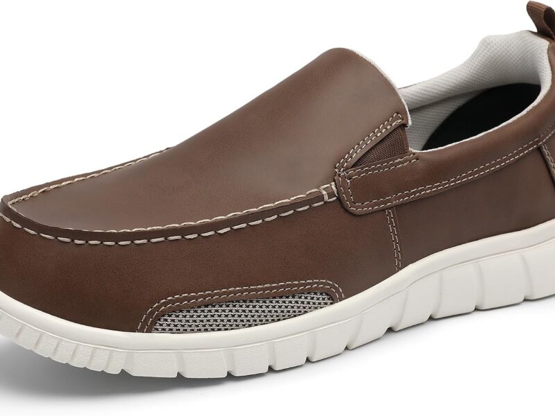 Mens Fashion Sneakers Boat Shoes Slip On Men Loafer Shoes Stylish Casual Loafers Deck Shoes for Men