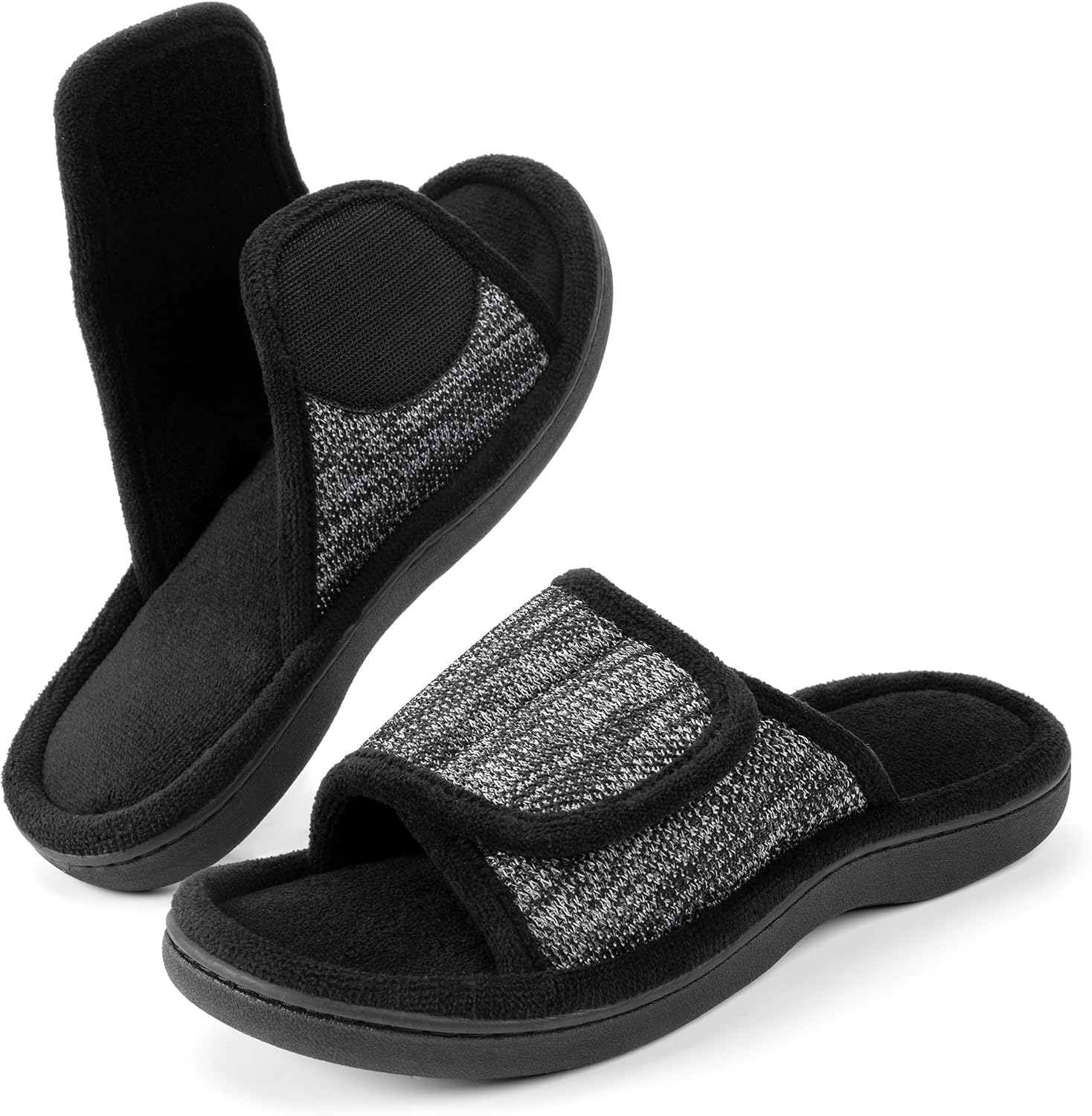 Women's Adjustable Wrap Memory Foam Slide Slipper