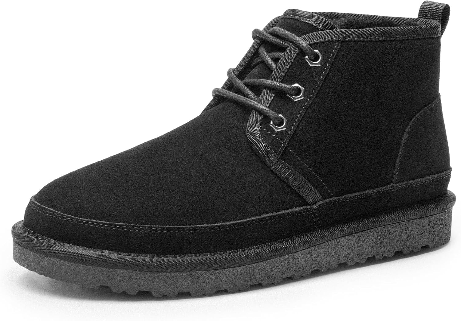 Men's Winter Snow Boots Cozy Suede Leather Cold Weather Warm Outdoor Casual Ankle Boots