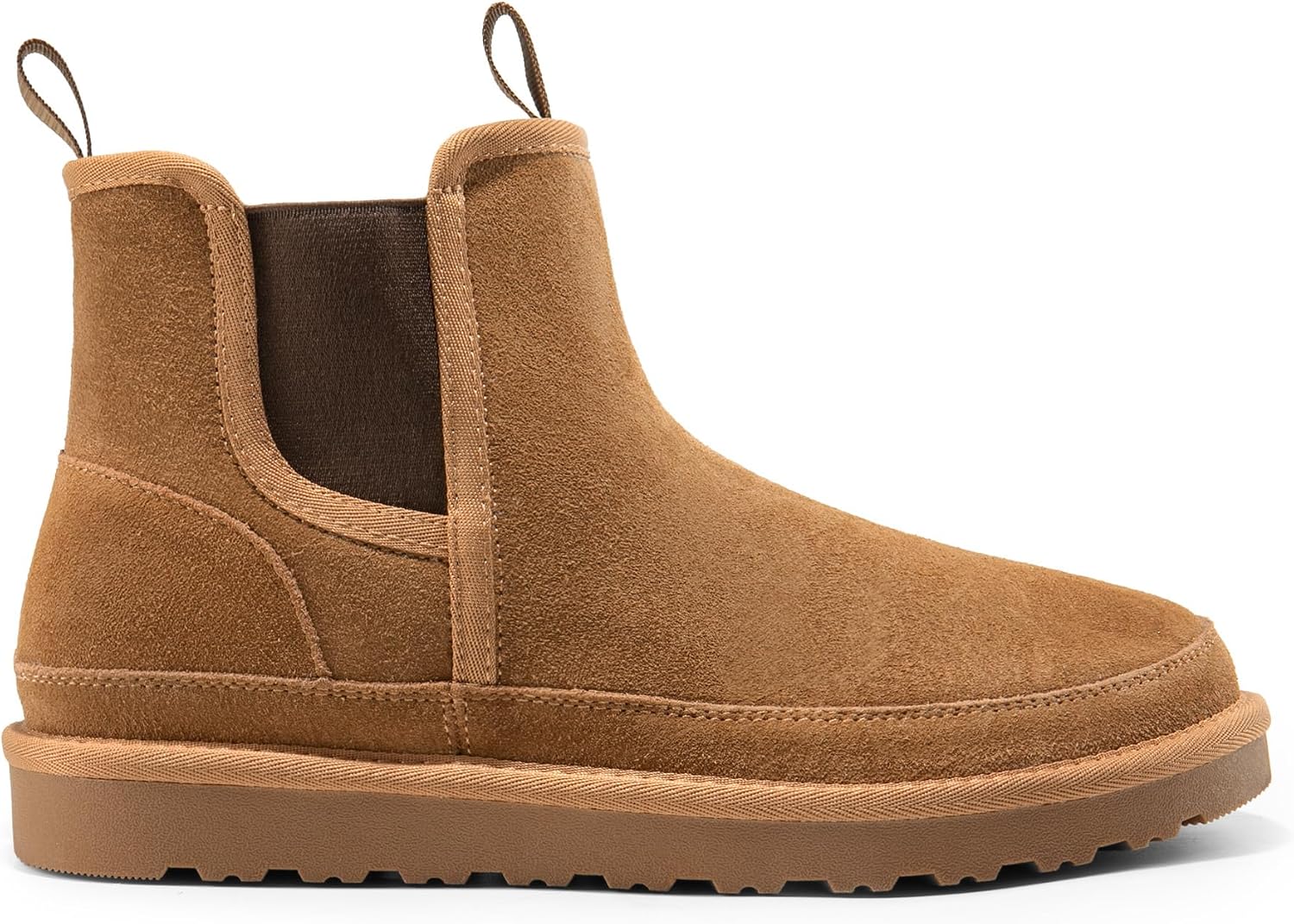 Men's Winter Snow Boots Rugged Suede Leather Cold Weather Warm Chelsea Outdoor Boots - Image 2